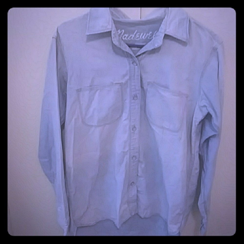Madewell Light Blue Denim Chambray Button Down