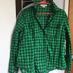 Mildly used mk button shirts cotton w/tabs sleeves
