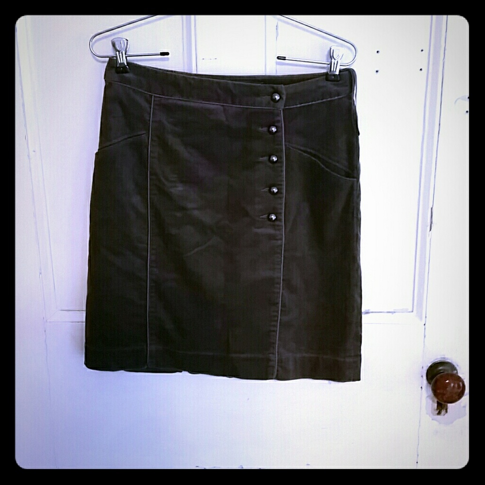 Anthro corduroy pencil skirt