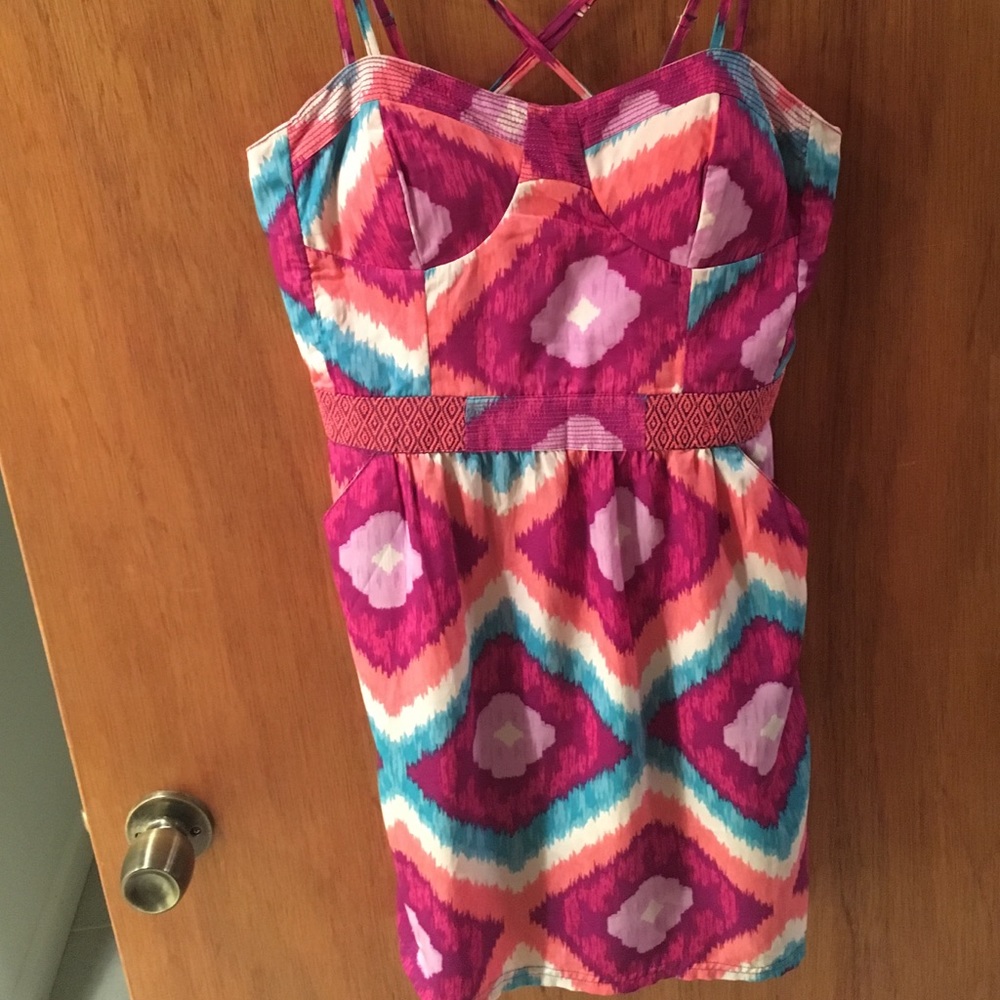 Bright, patterned dress
