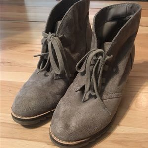 Gray booties