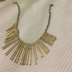 Statement fringe necklace