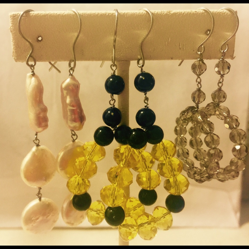 3 pairs of earring in surgical steel