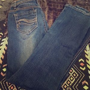 Vanilla star size 12 skinny bluejeans w rhinestone