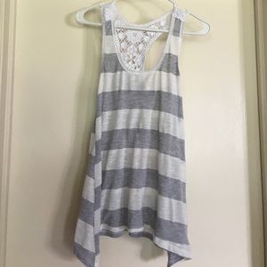 Grey and White Tank Top