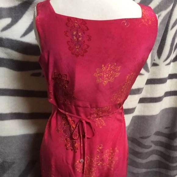 Amanda Smith Pink SILK Mandala Sun Dress sz Med - Picture 3 of 3