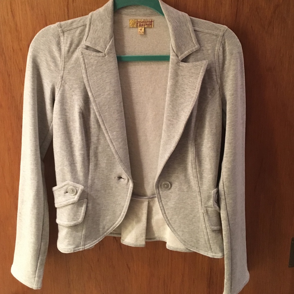 Gray terry blazer