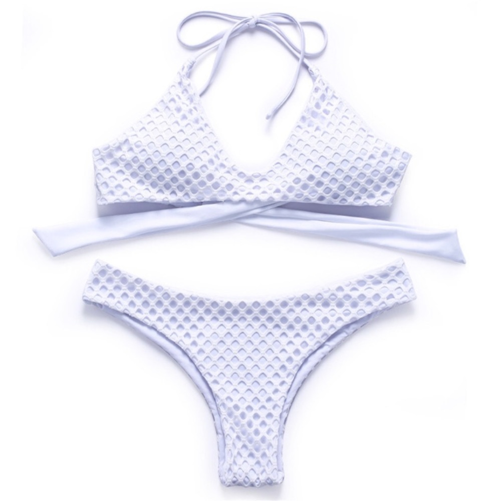 ❗️MOVING SALE 💟Sexy White Mesh Bikini