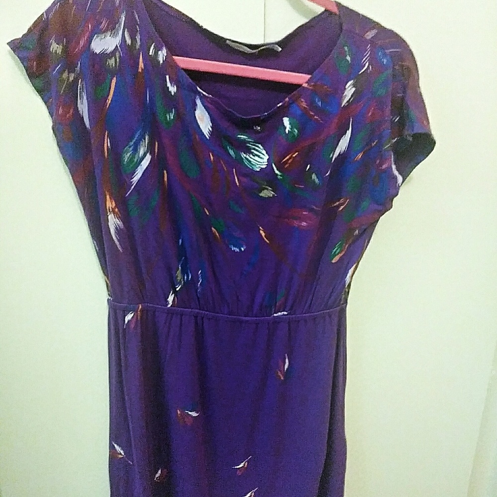 MINKPINK Purple Palm Print Dress