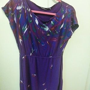MINKPINK Purple Palm Print Dress