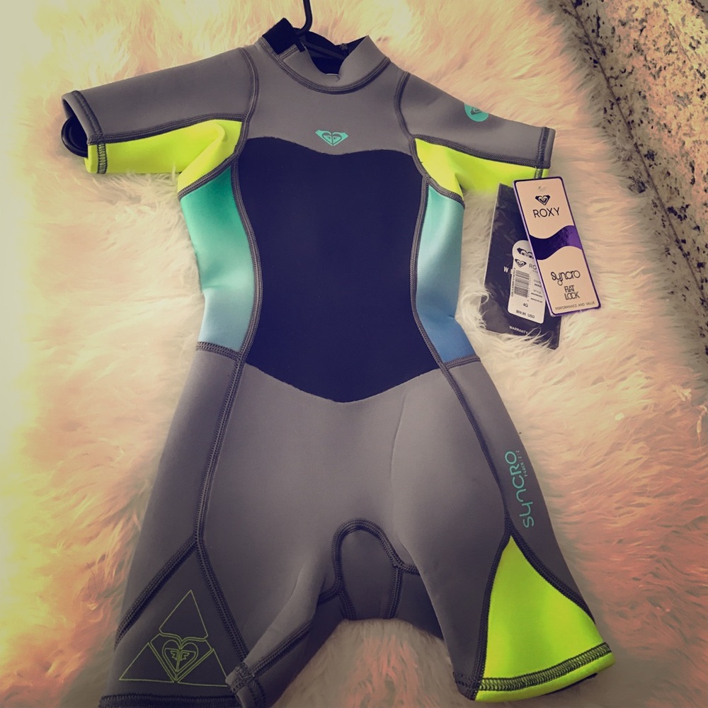 roxy surfing body suit girl size 4/5