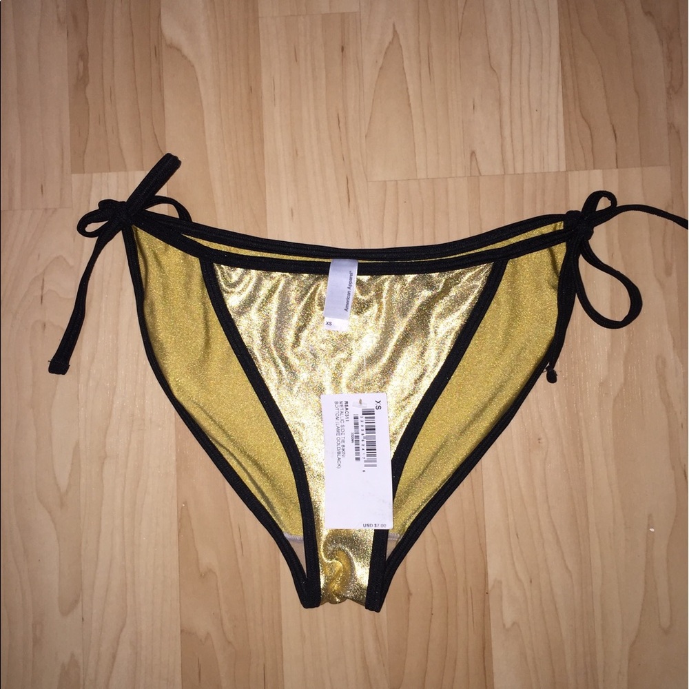 NWT gold bikini bottom