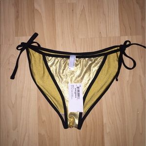 NWT gold bikini bottom