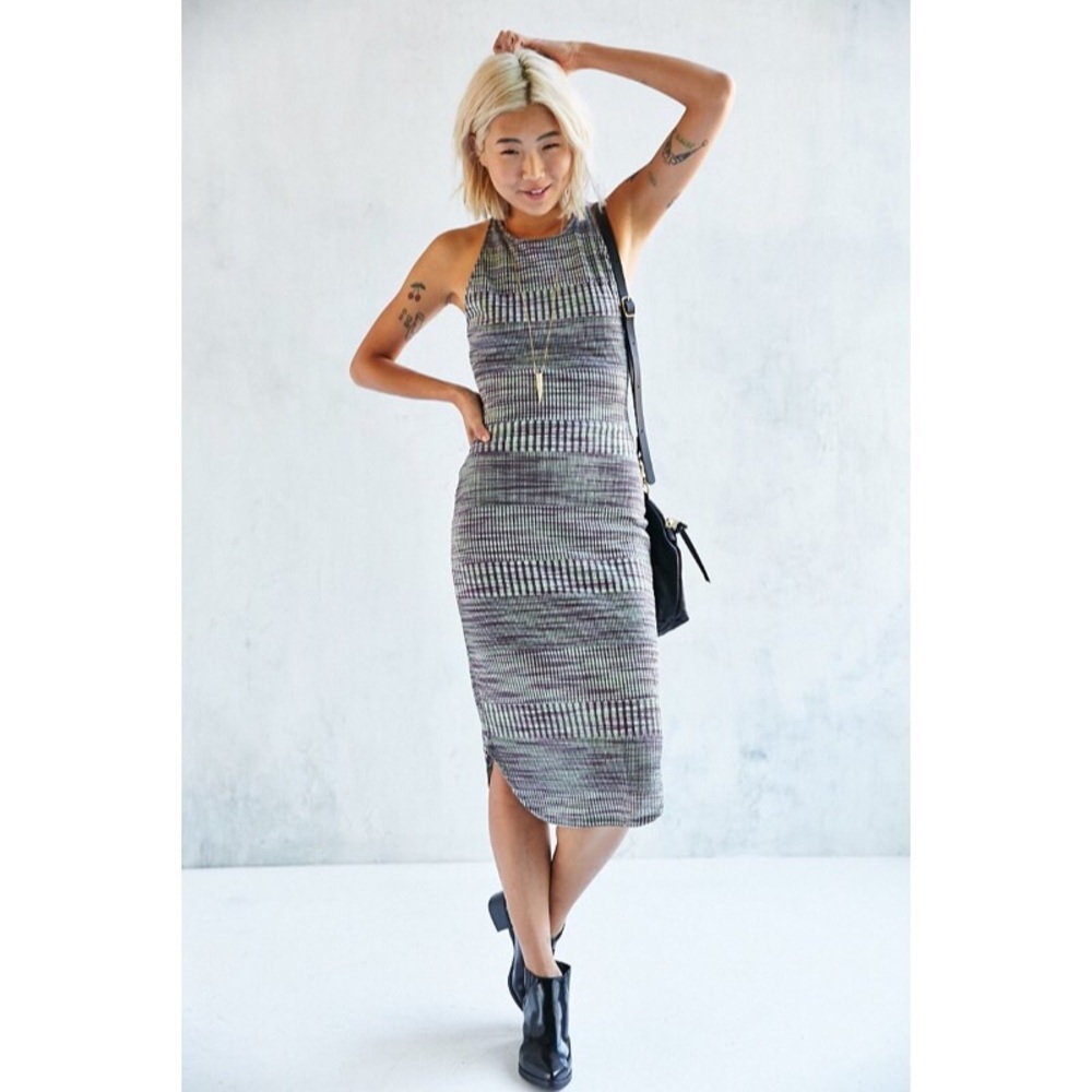 Ecote Space-dye Bodycon Midi Dress
