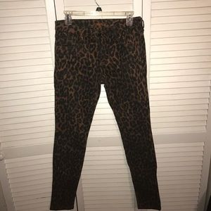 Cheetah print jeans size 6