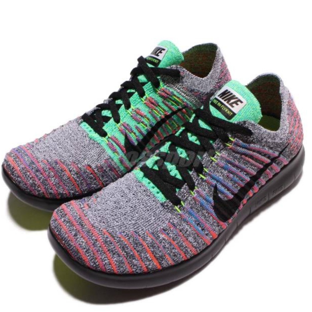NWT Nike free Flyknit on black - Picture 5 of 7