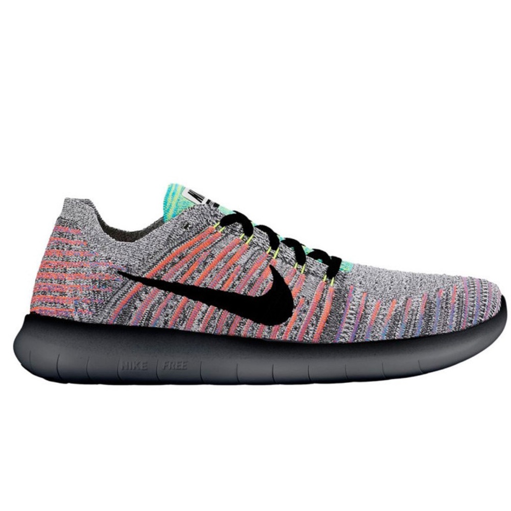NWT Nike free Flyknit on black - Picture 6 of 7