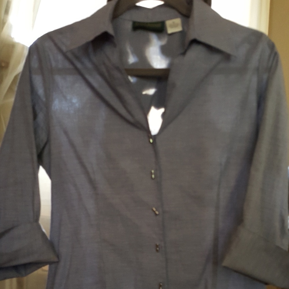 Button down blouse with fold over Cuffs