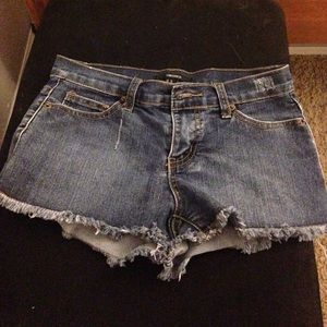 Distressed Denim Shorts