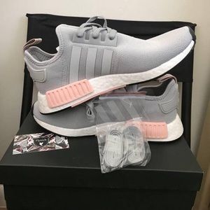 Women's Adidas NMD grey and pink
