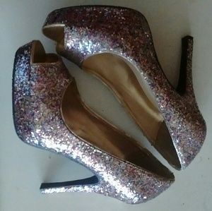 Candies multi sparkle heels