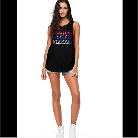Victoria's Secret PINK America Sequin Bling Tank - Picture 4 of 5