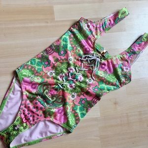 WILDFOX Psychedelic One Piece Bodysuit