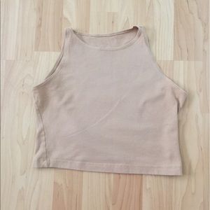 Nude crop tank