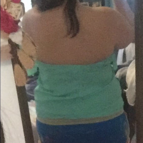 Turquoise Ruffle Top - Picture 3 of 3