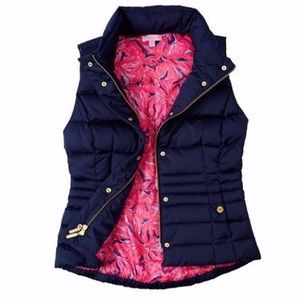 EUC Lilly Pulitzer Isabelle Vest in True Navy