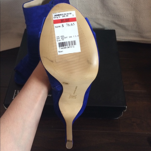 INC Open Toed Blue Booties - Picture 3 of 3