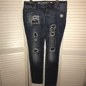 Express Bling Ripped Jeans Size 8