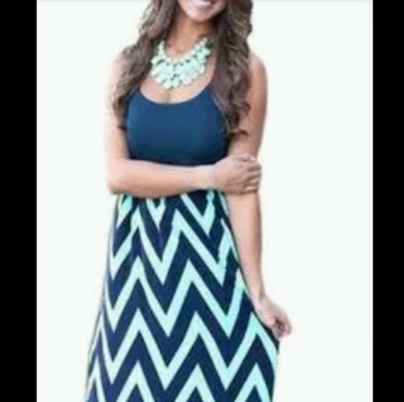 Dresses & Skirts - Chevron Maxi Dress NWOT