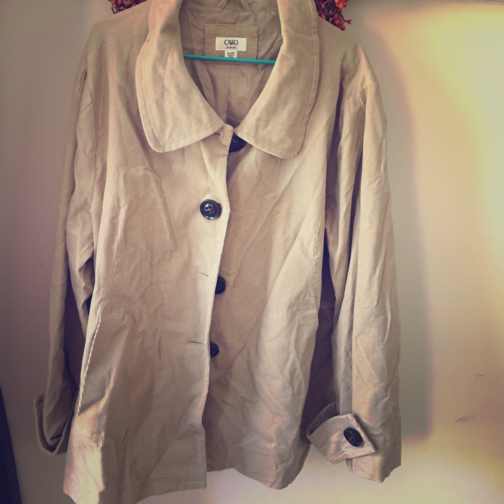 Cato woman corduroy late tan jacket