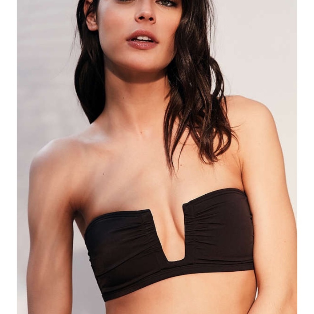 Urban Outfitters Black Bandeau Bikini Top
