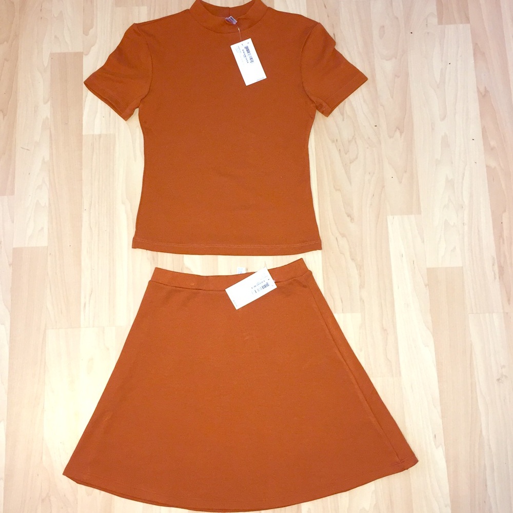 Ponte mock neck + circle skirt