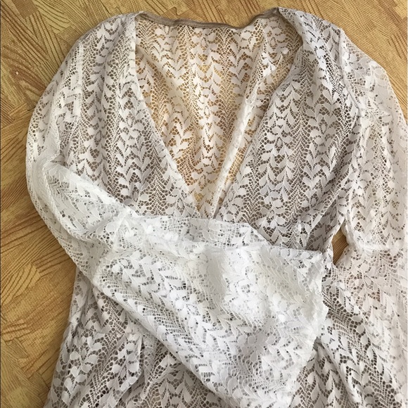 Boho V neck sexy lace Rompers jumpsuits - Picture 3 of 4