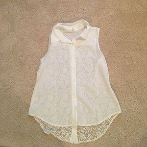 Button down sleeveless blouse