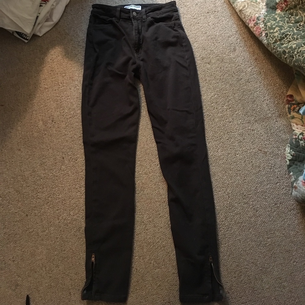 American Apparel High Waisted Skinny Jeans