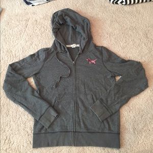 PINK sequined zip up