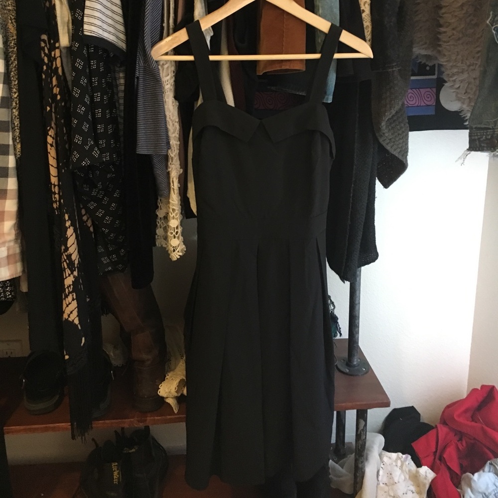 Retro collared midi dress