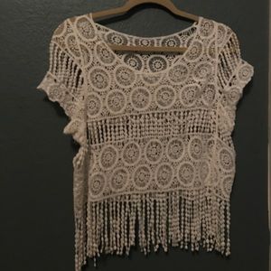 Crochet white top!