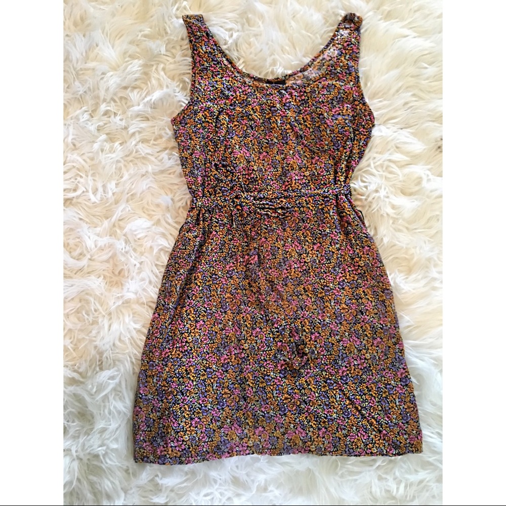 H&M Summer Flower Dress With Tie