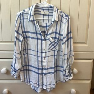Blue and White Plaid Button Up from Nordstrom