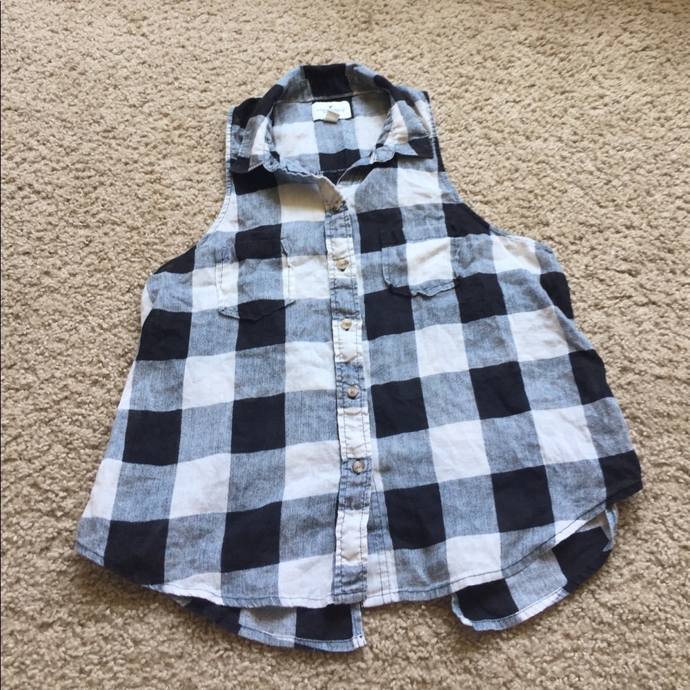 American Eagle tank top flannel!