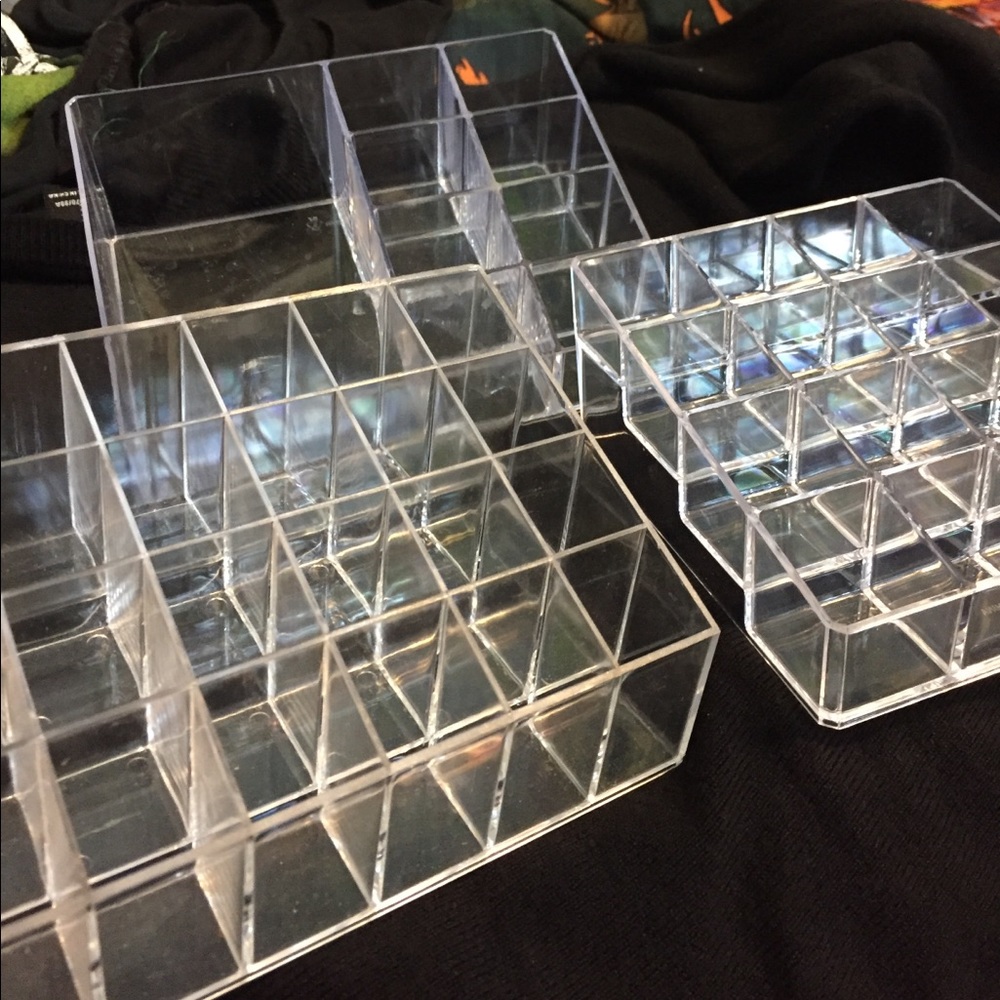 3 Acrylic Makeup Organizers