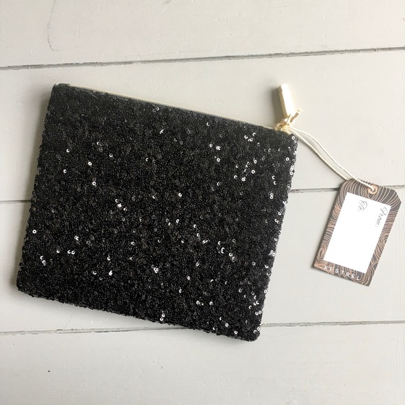 πHPπKestrel Black Sequin Clutch, NWT - Picture 3 of 7