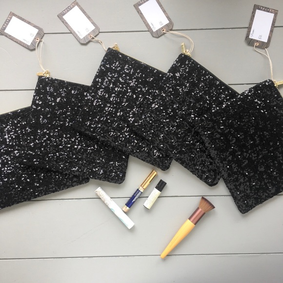 πHPπKestrel Black Sequin Clutch, NWT - Picture 2 of 7