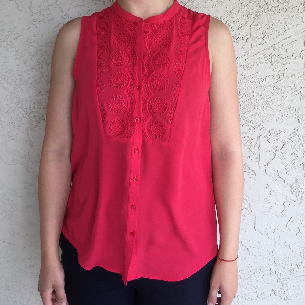 Anthropologie Maeve Marguerite Blouse Eyelet Top