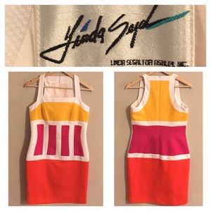 Vintage Linda Segal Color-block Mod Dress Vintage Linda Segal Color-block Mod Dress